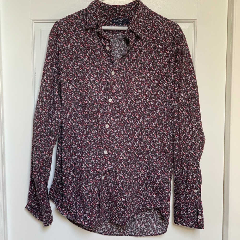 J Crew Unisex Floral Button Down